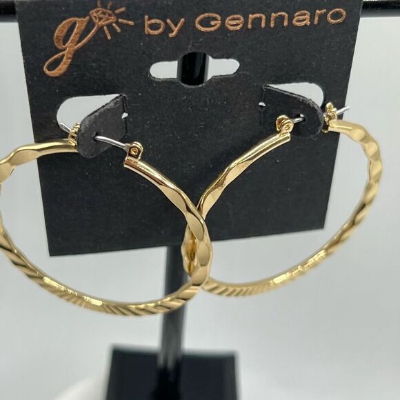 G by Gennaro Gold Hoop Earrings $16ea / 3 for $25 - Picture 3 of 6
